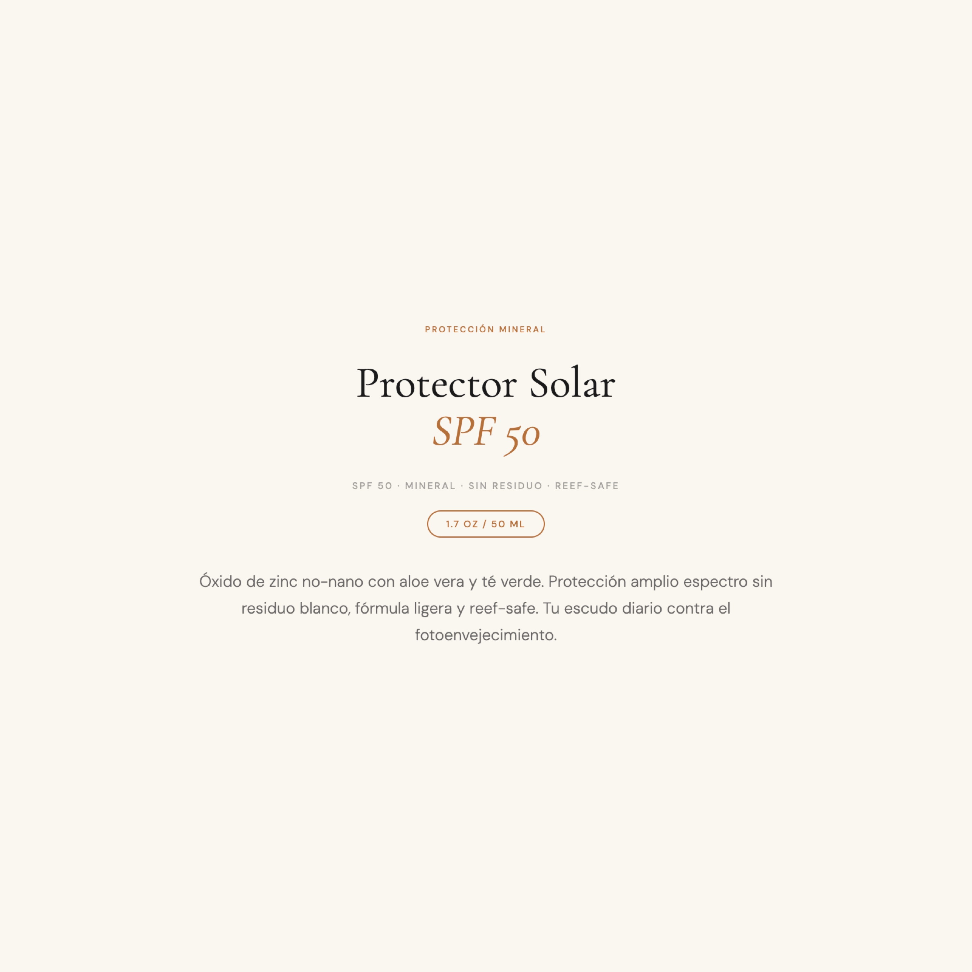 Organic Mineral Sunscreen - Tinted SPF 50