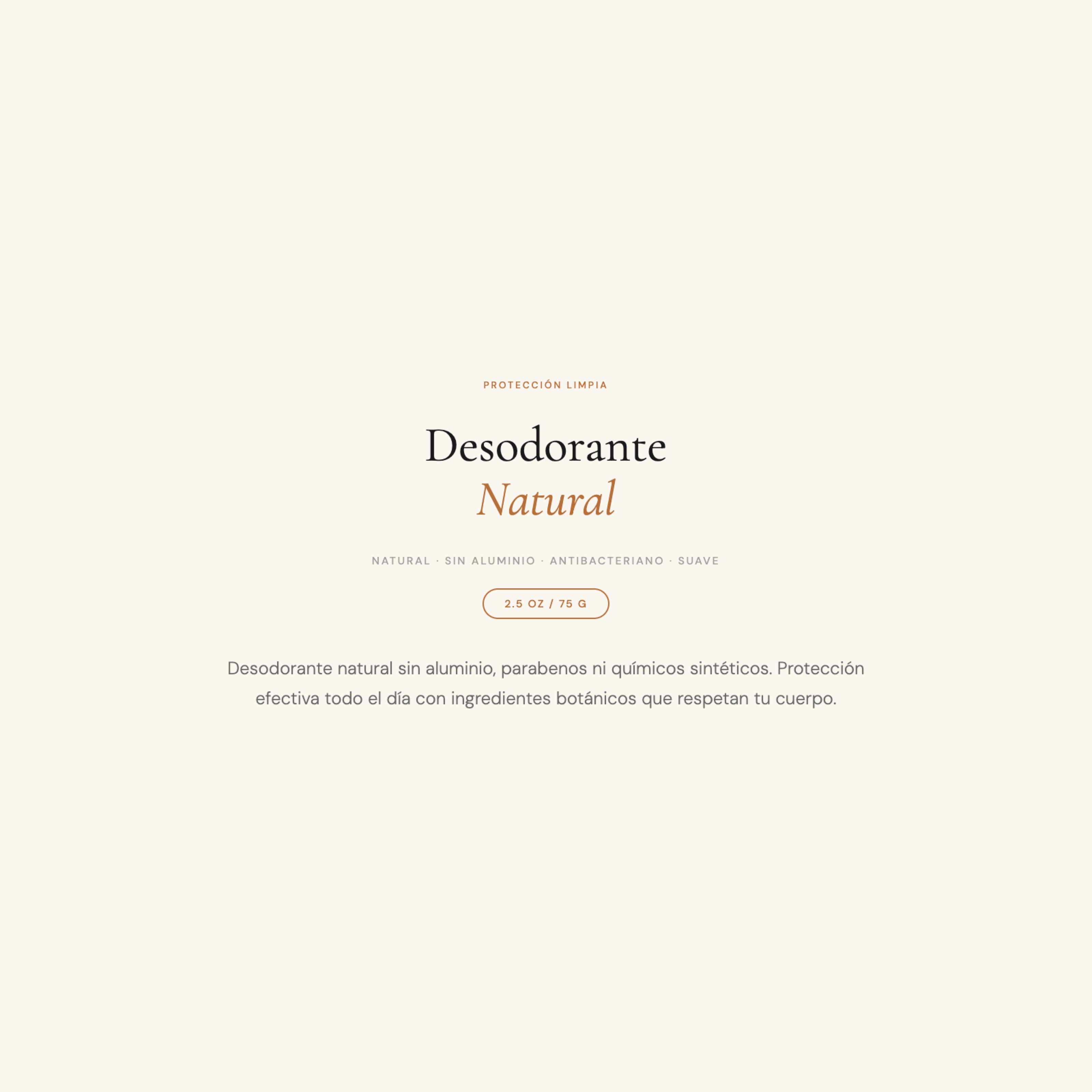 Natural Deodorant Balm - Jojoba, Vitamin E & Lavander